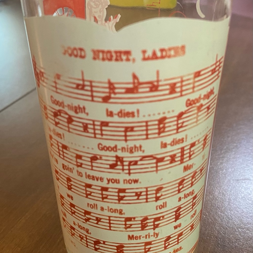 Vintage Hazel Atlas Song Glass “Goodnight, ladies” - Picture 2 of 12